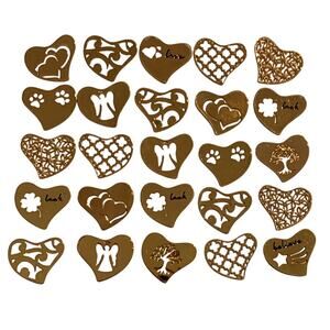 75-Piece Rose Gold Metal Heart 22mm Floating Locket Jewelry Making Supplies